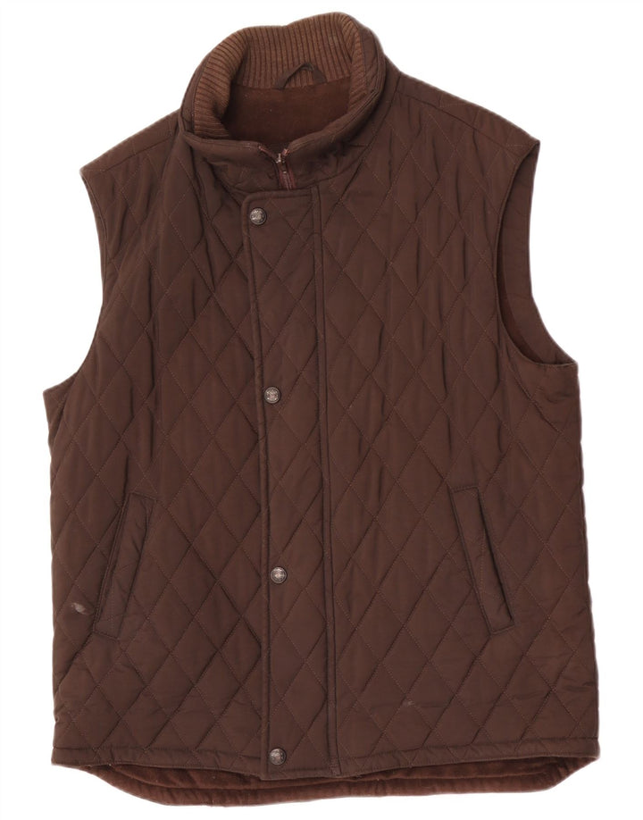 Arcadia Ανδρικό Καπιτονέ Gilet UK 38 Μεσαίο Καφέ