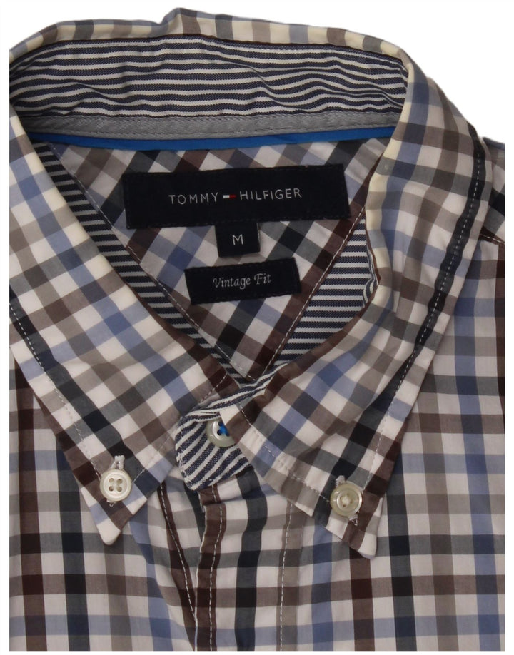 TOMMY HILFIGER Mens Vintage Fit Shirt Medium Multicoloured Check