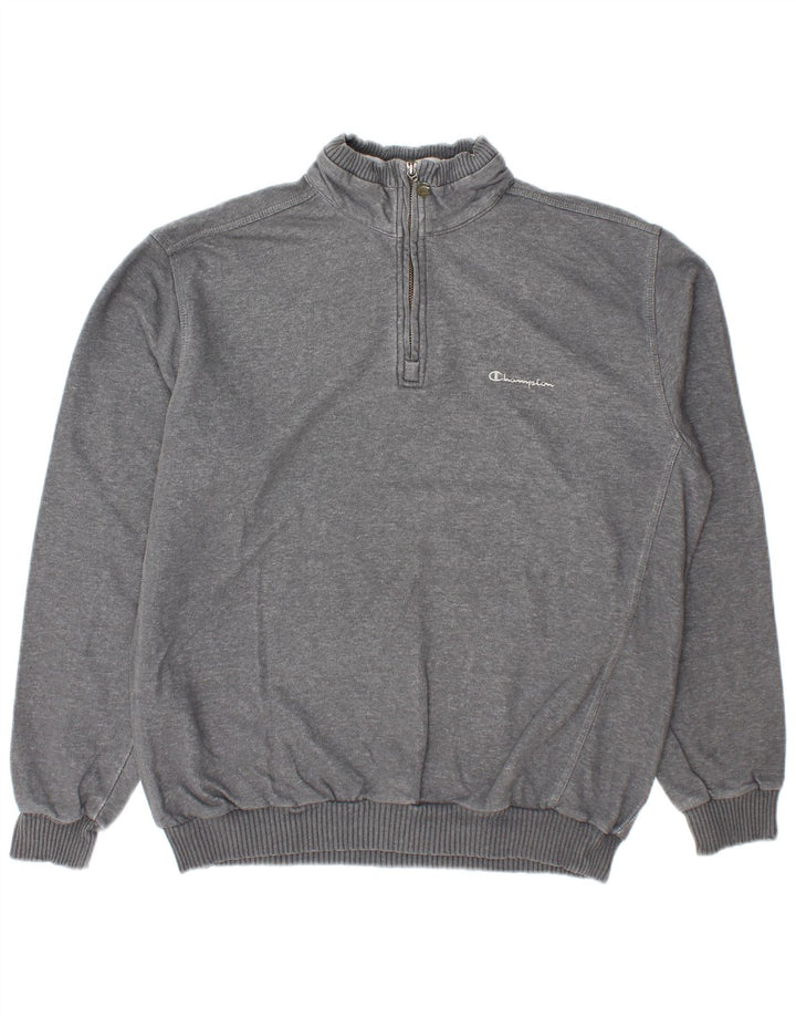 Ανδρικό φούτερ Champion με φερμουάρ Jumper XL Γκρι βαμβακερό