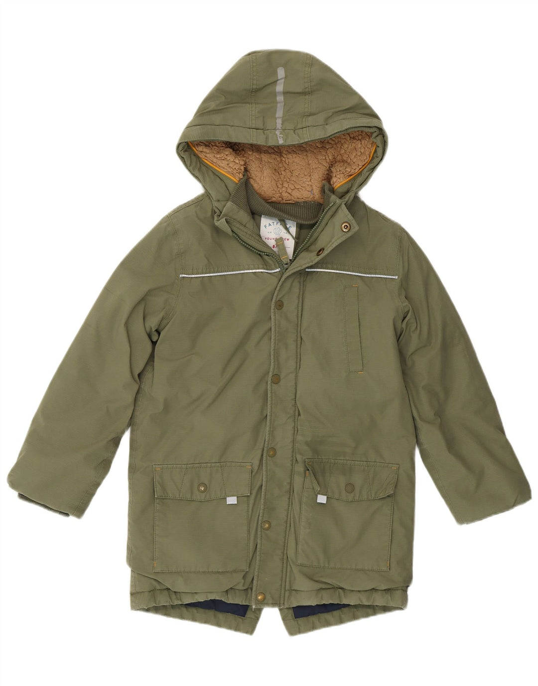 Μπουφάν Parka Fat Face Boys Hooded Parka 8-9 Years Khaki Cotton