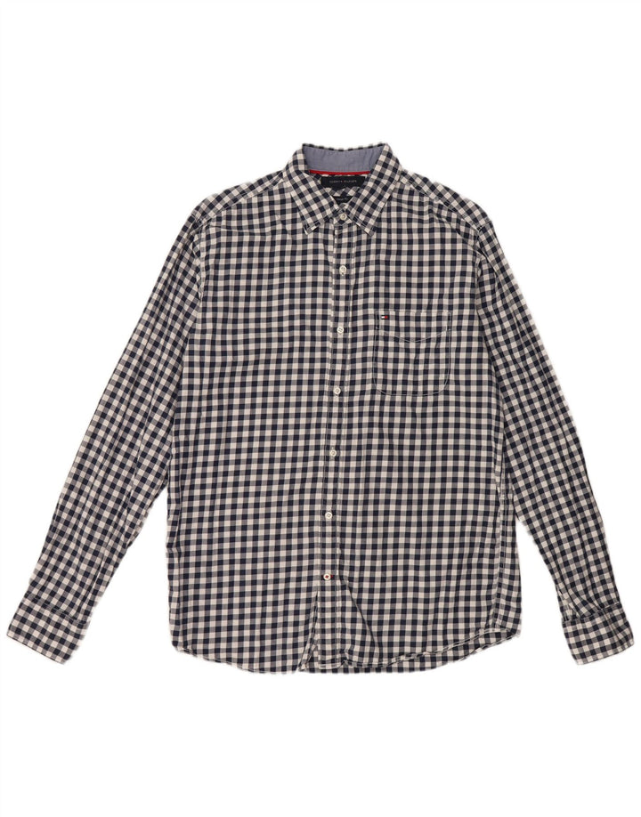 TOMMY HILFIGER Ανδρικό πουκάμισο Vintage Φανελένιο με μεσαίο μαύρο Gingham
