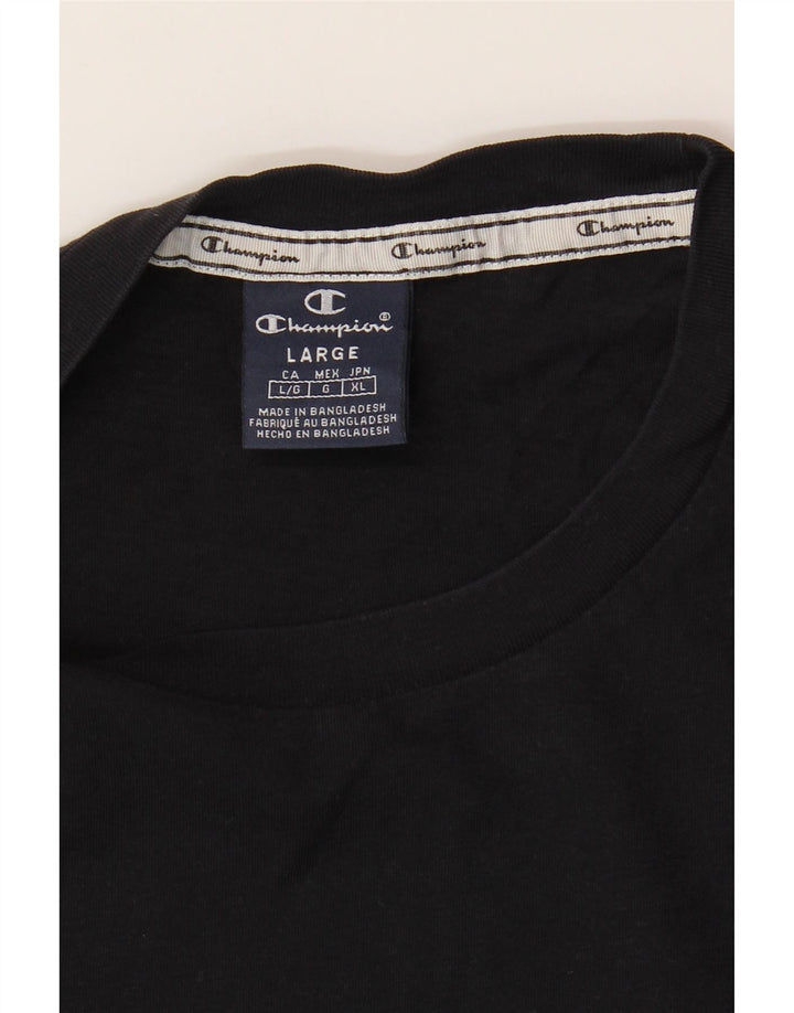 Ανδρικό γραφικό T-Shirt CHAMPION Top Large Μαύρο
