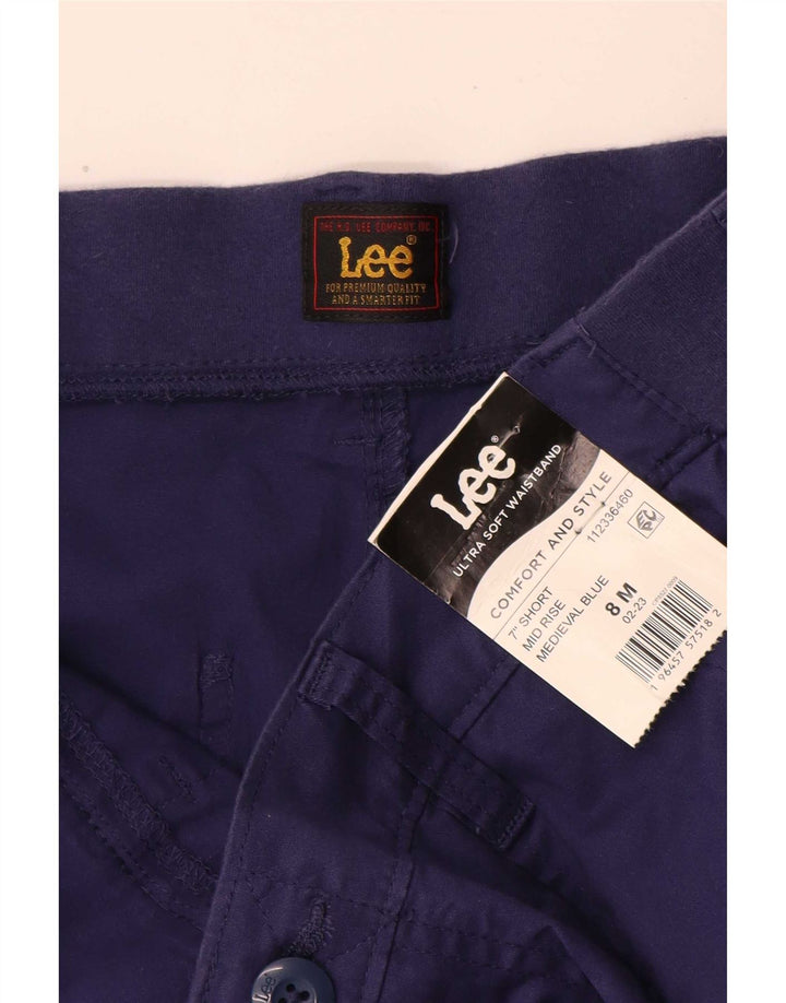 Lee Γυναικείο ψηλόμεσο σορτς Chino US 8 Medium W30 Navy Blue Cotton