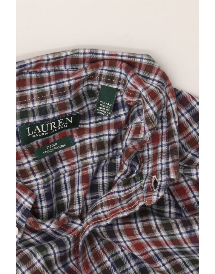 Ανδρικό πουκάμισο Ralph Lauren Εφαρμοσμένο Φανελένιο Μέγεθος 40 15,5 Μεσαίο Πολύχρωμο