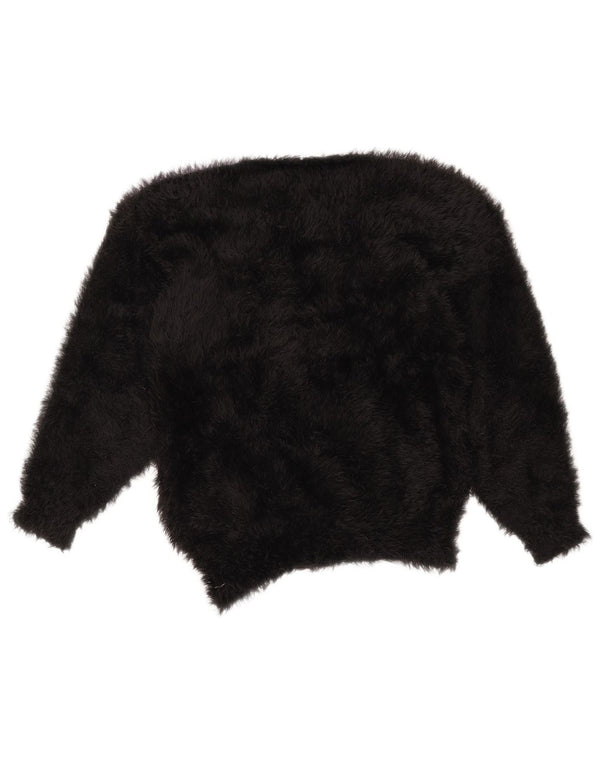 Γυναικείο πουλόβερ με λαιμόκοψη VINTAGE UK 14 Medium Black Colourblock