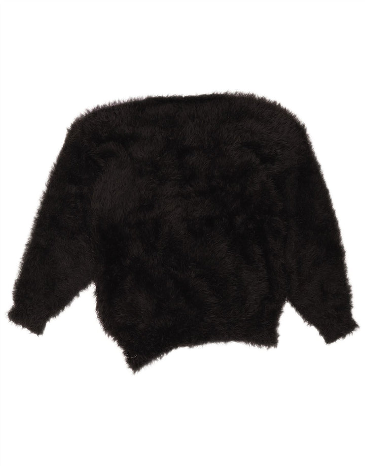 Γυναικείο πουλόβερ με λαιμόκοψη VINTAGE UK 14 Medium Black Colourblock