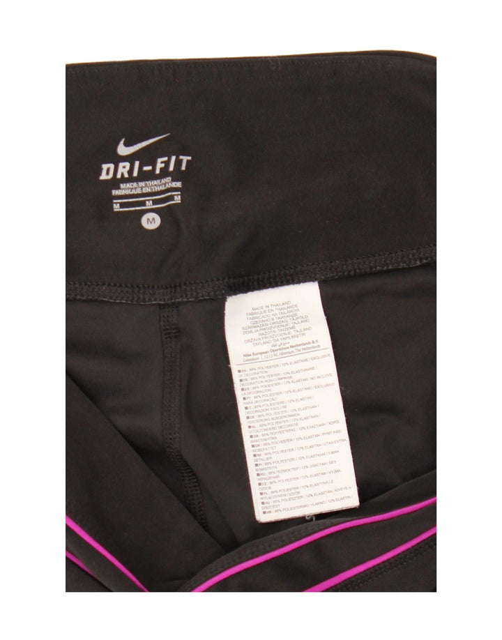 Γυναικεία φόρμα φόρμας Nike Dri Fit Capri UK 14 Μεσαίο μαύρο πολυεστέρα