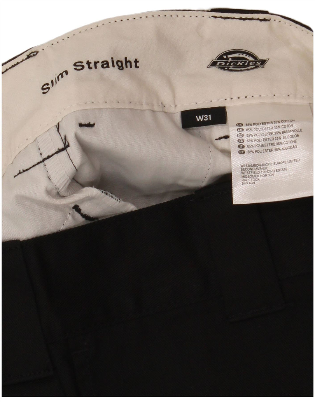 Dickies Ανδρικό Σορτς Chino σε ίσια λεπτή εφαρμογή W31 μεσαίο μαύρο πολυεστέρα