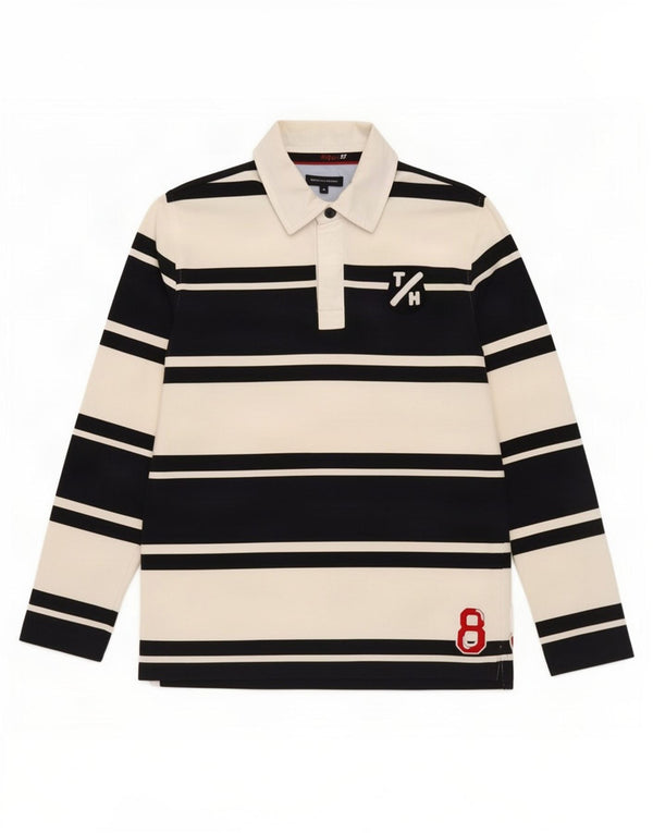 Tommy Hilfiger Boys Graphic Rugby Polo μπλουζάκι 13-14 ετών λευκό ριγέ