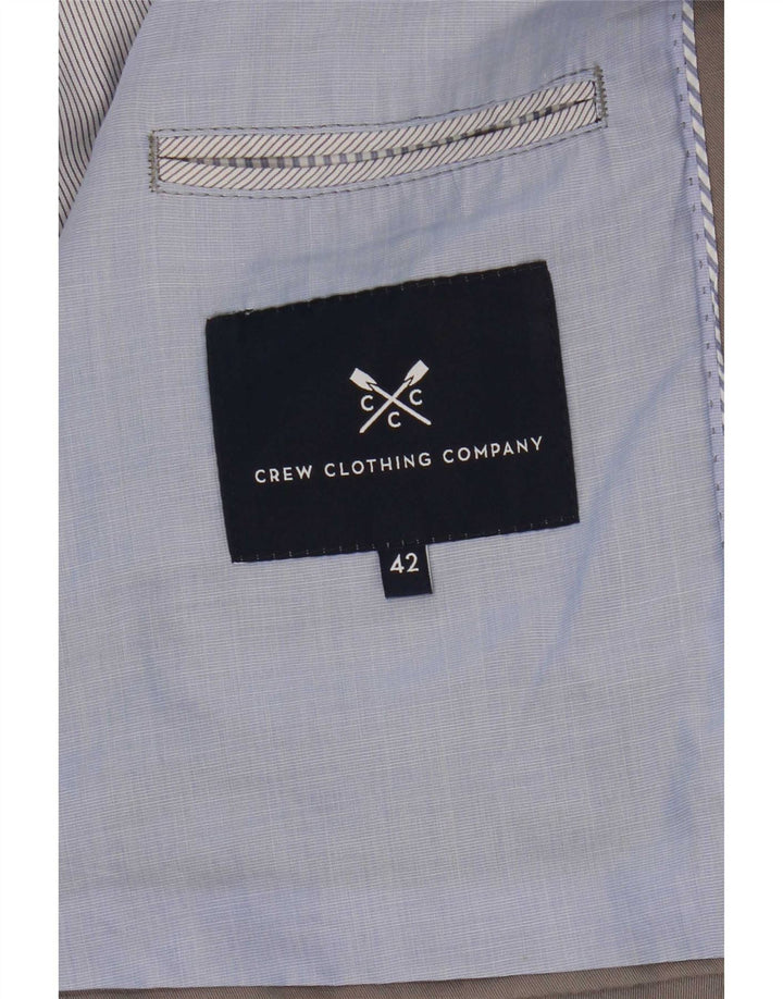 Crew Clothing Ανδρικό σακάκι 2 κουμπιών UK 42 XL Γκρι βαμβακερό