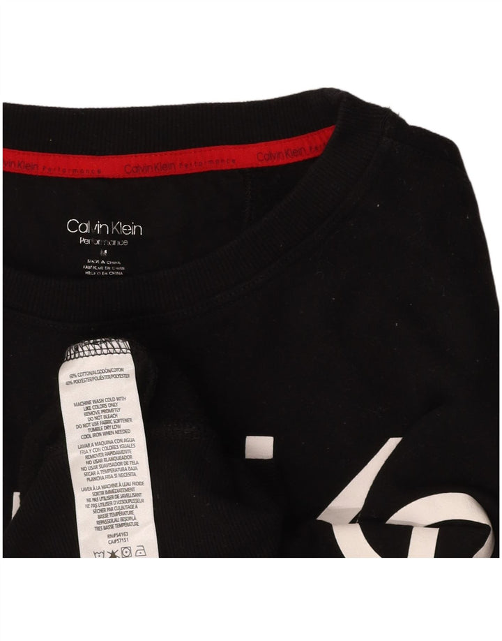 Γυναικείο γραφικό φούτερ CALVIN KLEIN Jumper UK 14 Medium Black