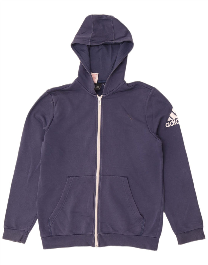 Ανδρικό πουλόβερ με κουκούλα με φερμουάρ Adidas Small Blue
