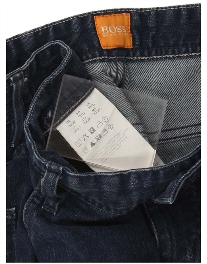 Ανδρικό τζιν ίσιο Hugo Boss W33 L32 Navy Blue Cotton