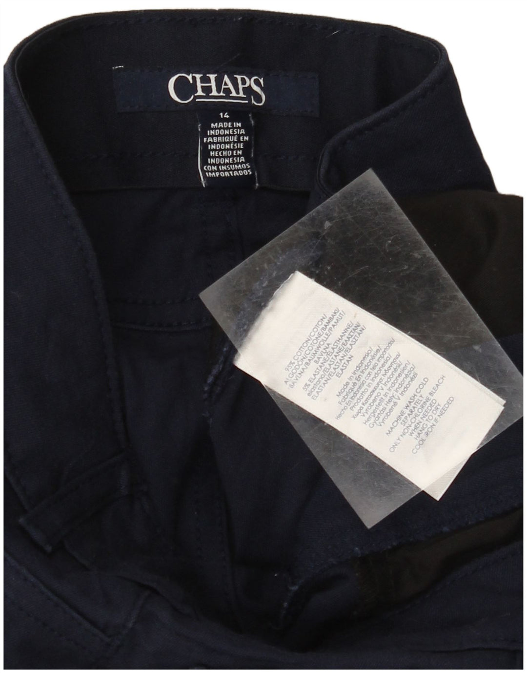 CHAPS Γυναικείο ψηλόμεσο λεπτό παντελόνι US 14 XL W34 L31 Navy Blue