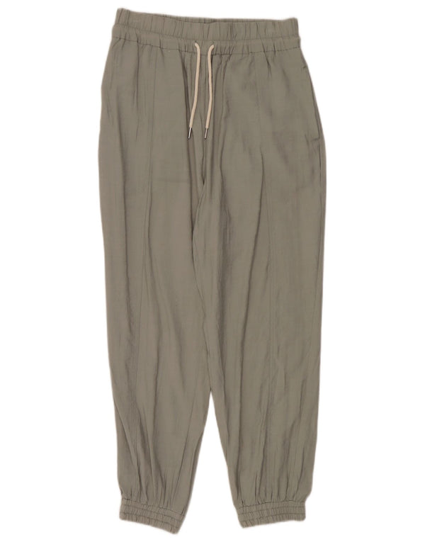 Zara Γυναικεία ψηλόμεση Joggers Casual Παντελόνι Μεσαίο W28 L26 Πράσινη βισκόζη
