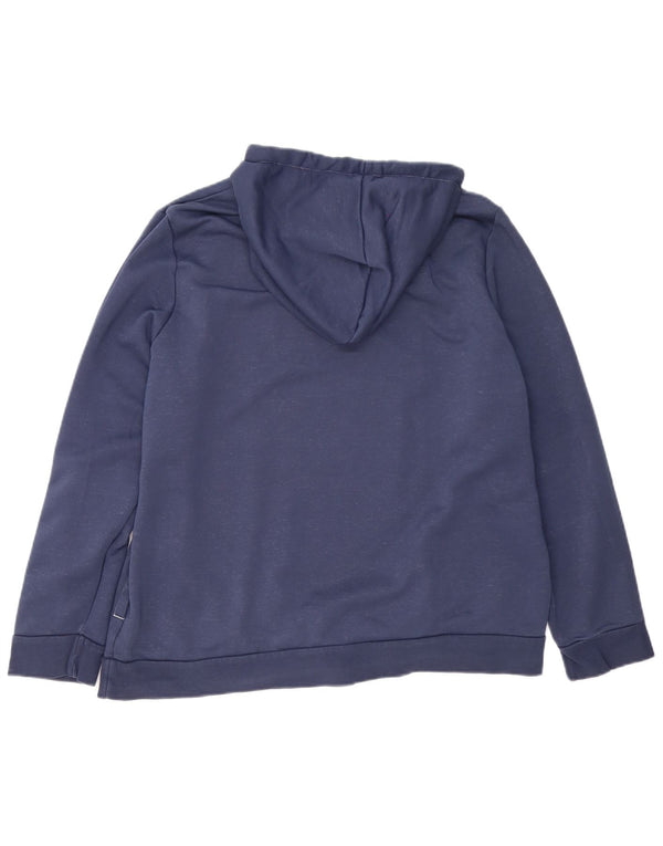 Adidas Γυναικεία γραφικά κουκούλα UK 24/26 2XL Navy Blue Cotton