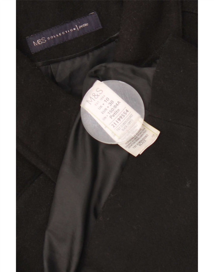 Marks & Spencer Γυναικείο παλτό UK 10 Small Black Polyester