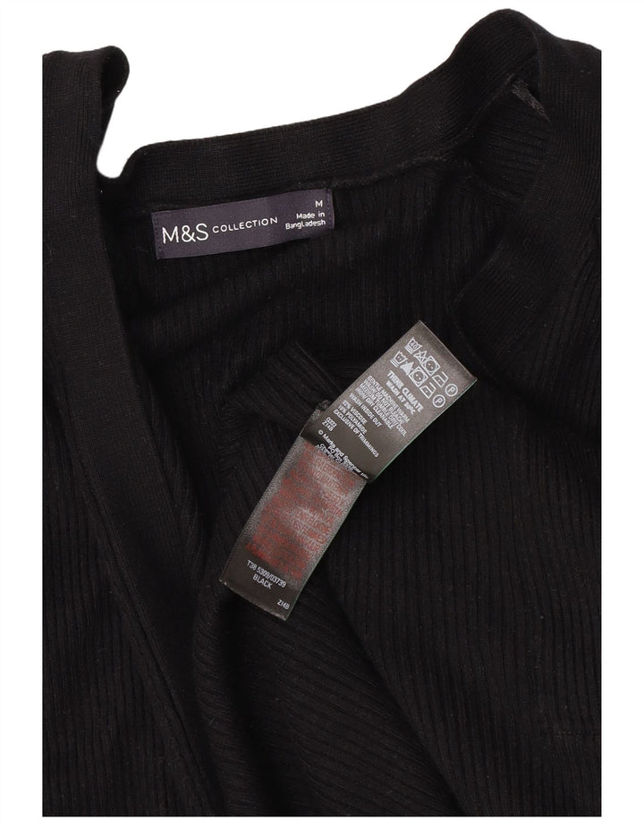 Marks & Spencer Γυναικείο ανοιχτό πουλόβερ UK 14 Medium Black