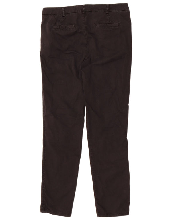 Benetton Γυναικείο Slim παντελόνι Chino UK 12 Medium W32 L29 Μαύρο βαμβακερό