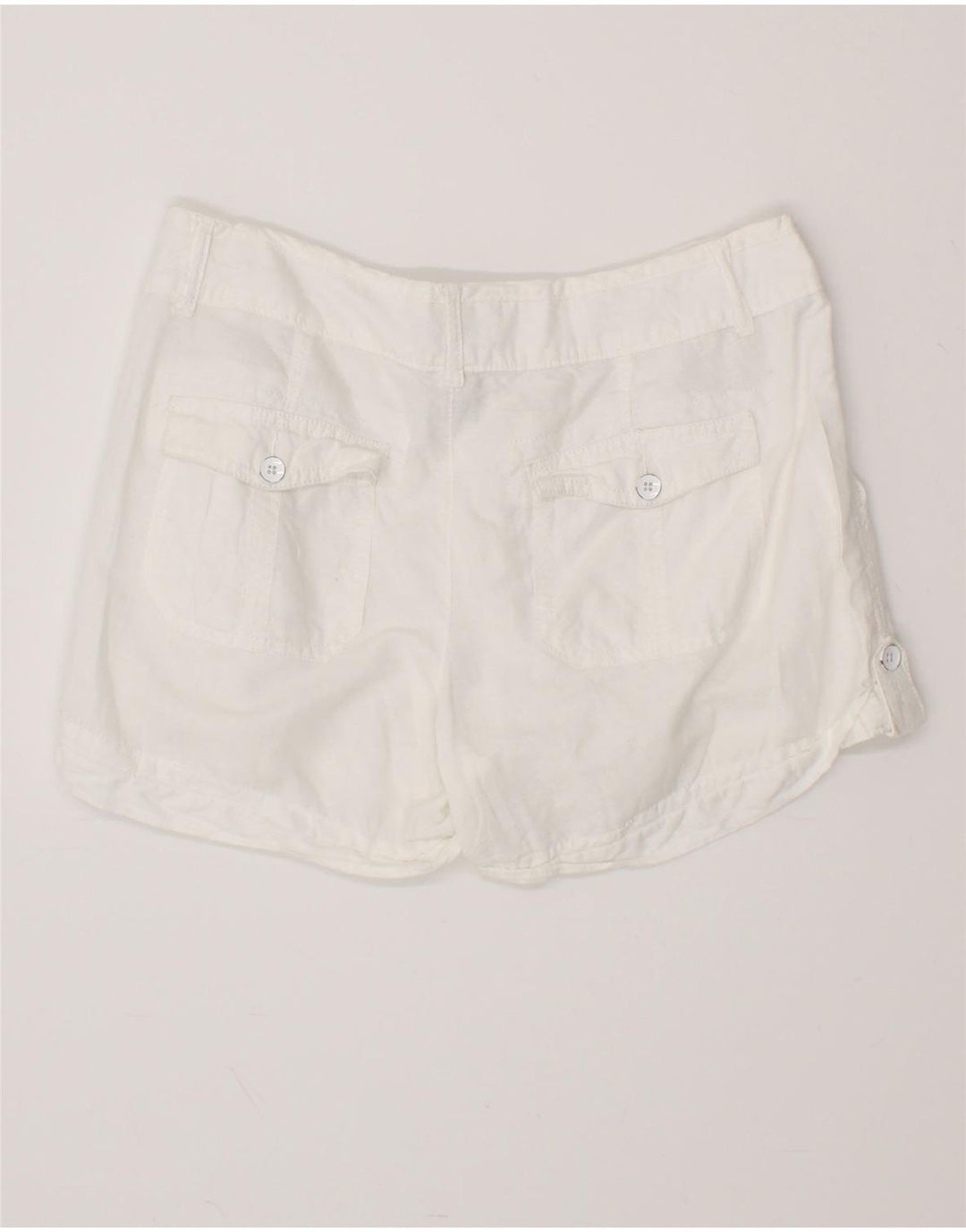 Γυναικείο Casual σορτς CONVERSE US 8 Medium W34 Λευκό λινό