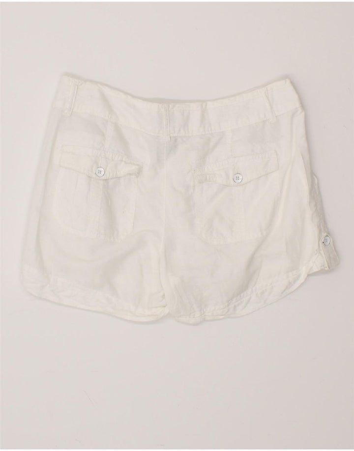 Γυναικείο Casual σορτς CONVERSE US 8 Medium W34 Λευκό λινό