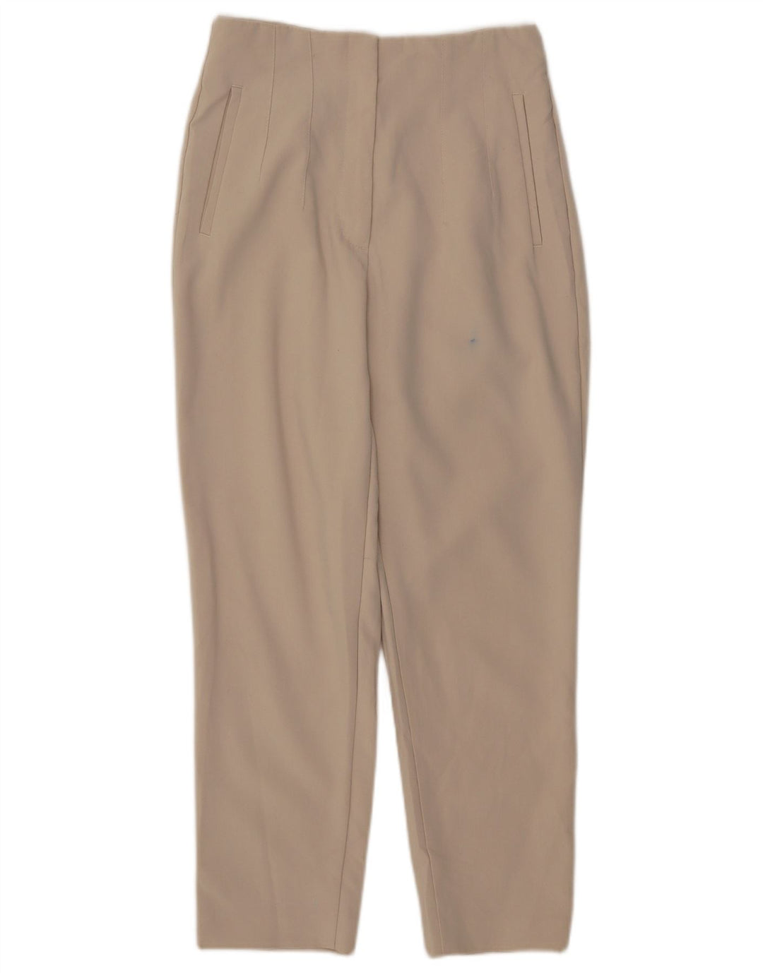 Zara Γυναικείο Tapered Παντελόνι Casual Medium W28 L26 Beige Polyester