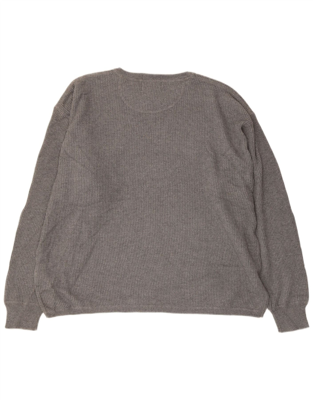 EDDIE BAUER Ανδρικό πουλόβερ με λαιμόκοψη XL Γκρι βαμβακερό