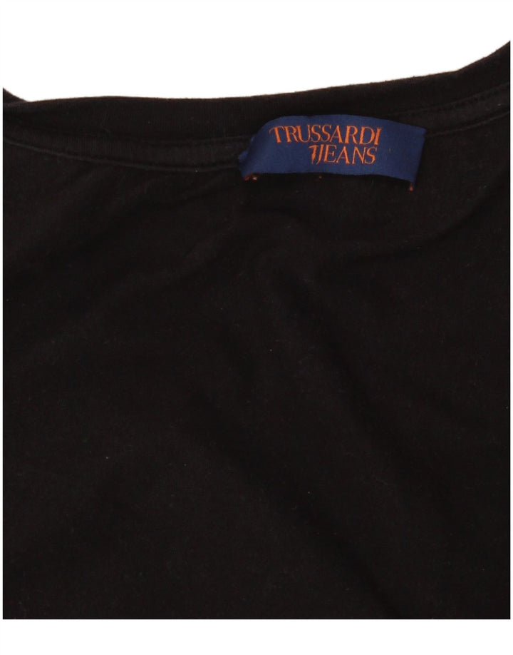 Γυναικείο T-Shirt Trussardi Jeans Top UK 14 Medium Black