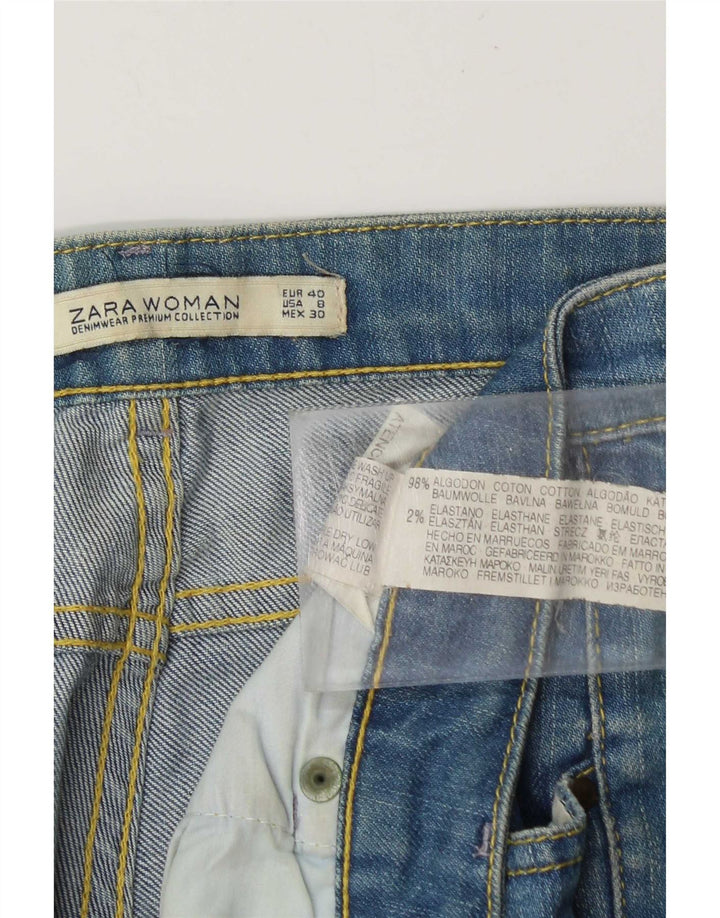 Zara γυναικεία στραβά τζιν EU 40 Medium W30 L29 Μπλε βαμβακερό