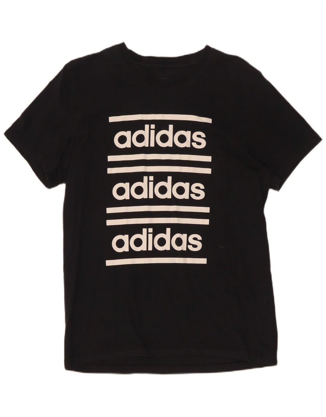 Ανδρικό γραφικό T-Shirt Adidas Top Μεσαίο μαύρο βαμβακερό