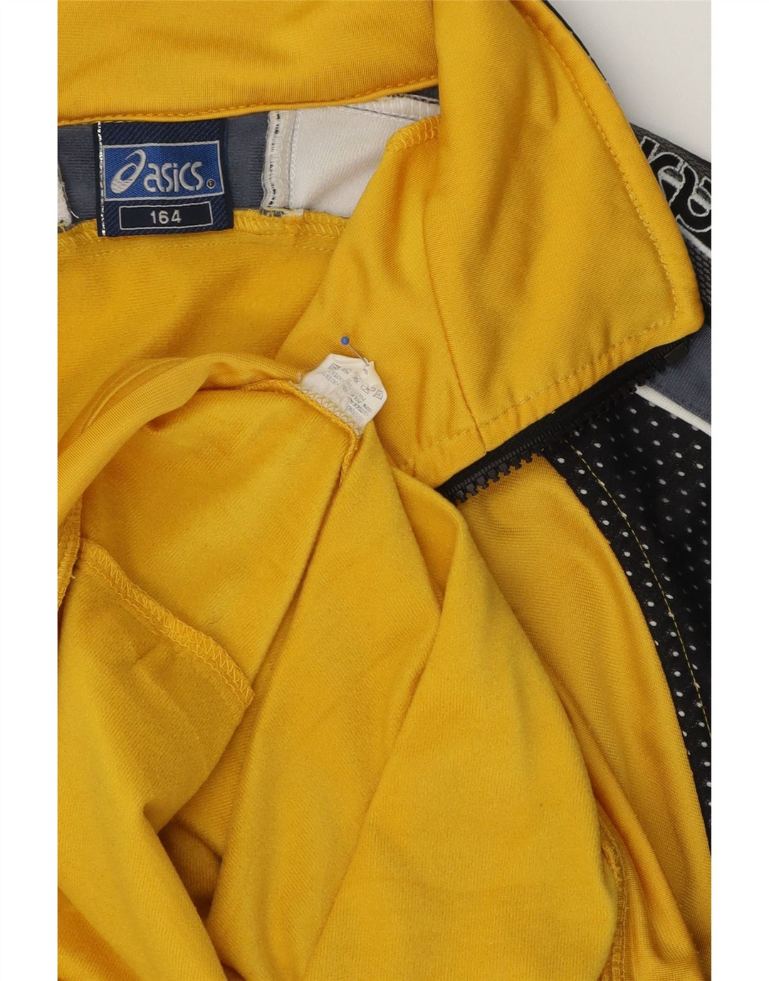 Asics Boys Graphic αθλητική φόρμα Top μπουφάν 13-14 ετών Yellow Colourblock