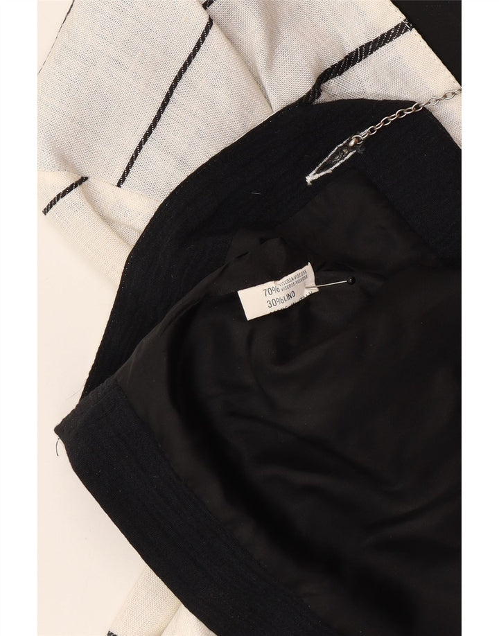 Vintage Γυναικείο Διπλό Μπουφάν Bolero IT 44 Μεσαίο Λευκό Ριγέ