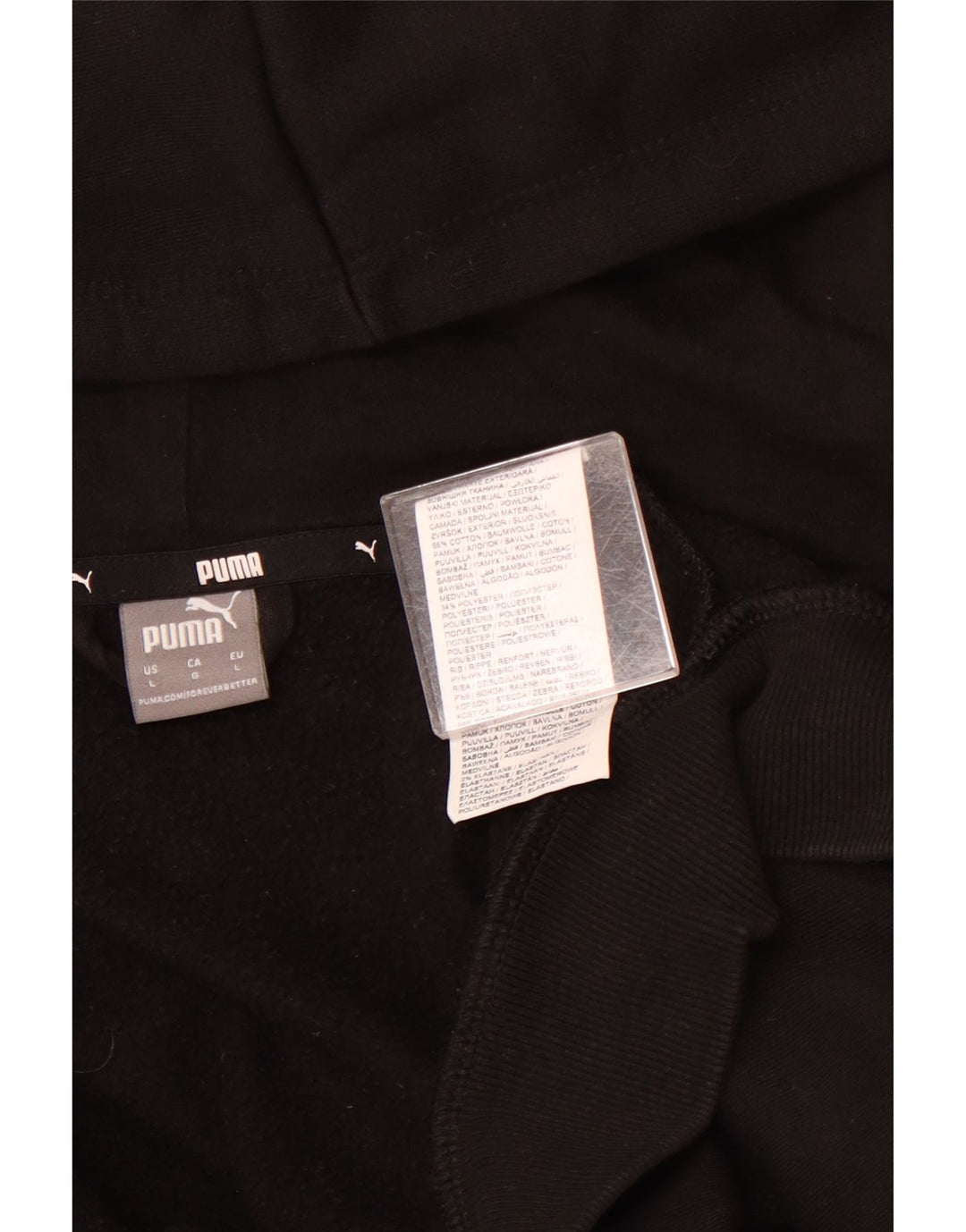 Γυναικείο πουλόβερ με κουκούλα με φερμουάρ PUMA UK 16 μεγάλο βαμβακερό