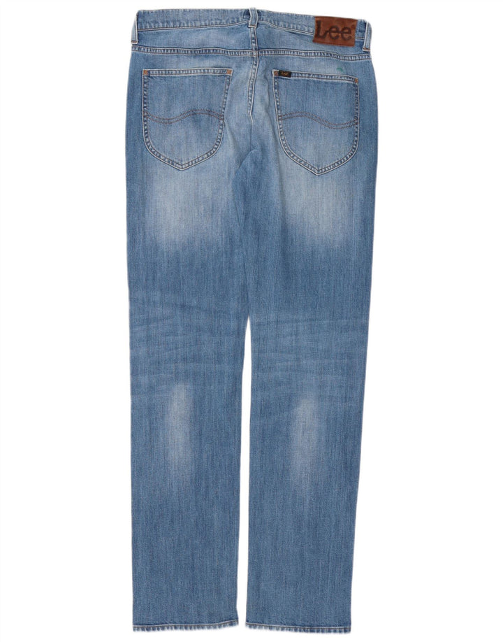 Lee Mens Daren Straight Jeans W32 L34 Blue Cotton