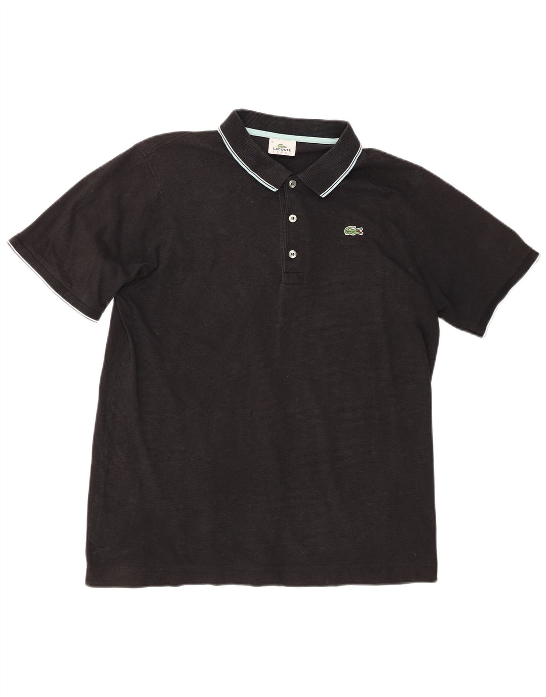 Ανδρικό πουκάμισο πόλο Lacoste 6 XL Μαύρο βαμβακερό