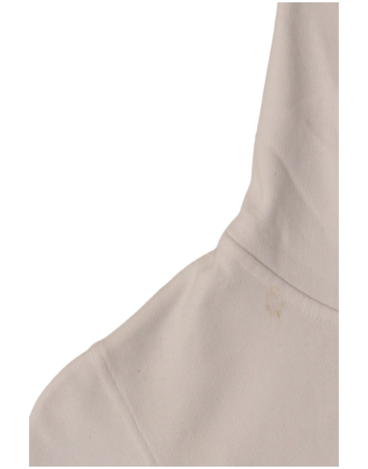 CALVIN KLEIN JEANS Γυναικείο πουλόβερ με κουκούλα με φερμουάρ UK 10 Small White