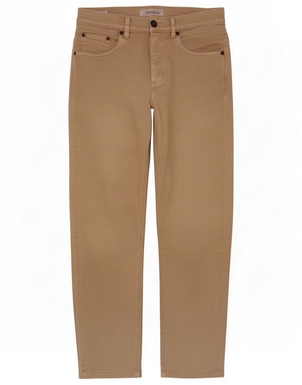 SIVIGLIA Ανδρικό Slim Cropped Trousers W30 L26 Beige Cotton