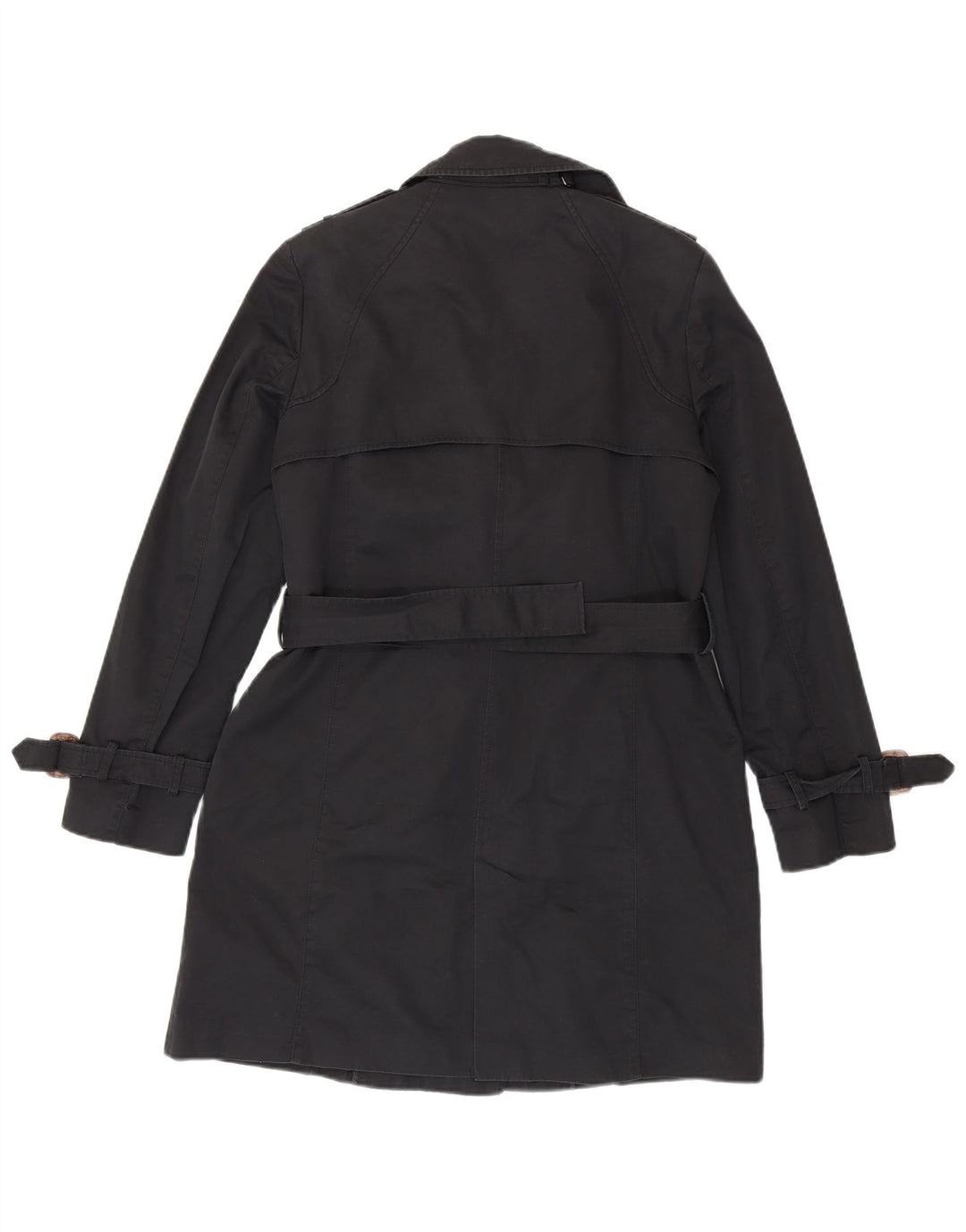 Zara Γυναικεία καμπαρντίνα UK 16 Large Black Cotton