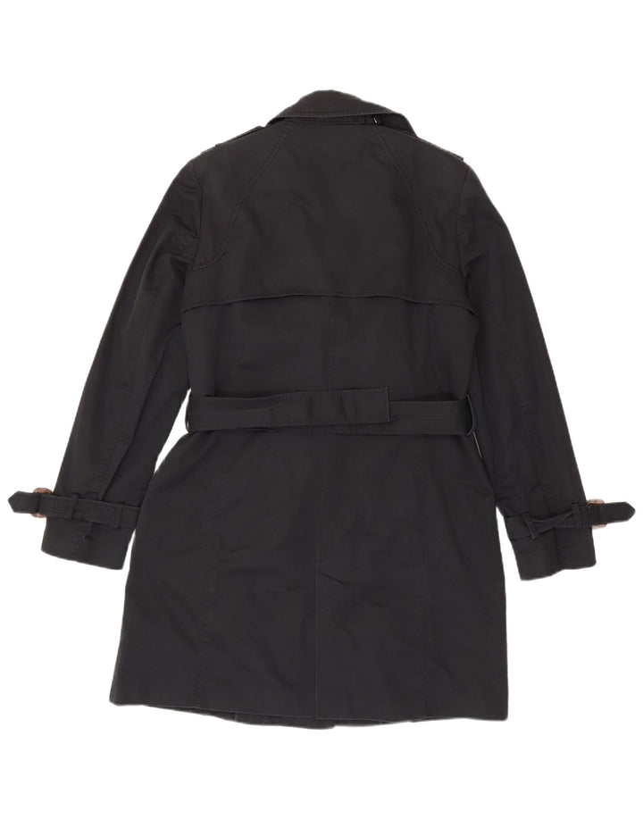 Zara Γυναικεία καμπαρντίνα UK 16 Large Black Cotton