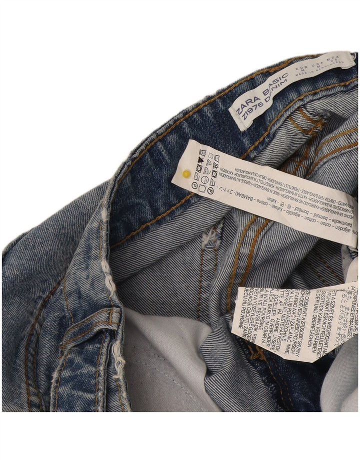 Zara Γυναικεία Ζ1975 Μίνι Τζιν Φούστα Μεσαία W32 Μπλε Βαμβακερή