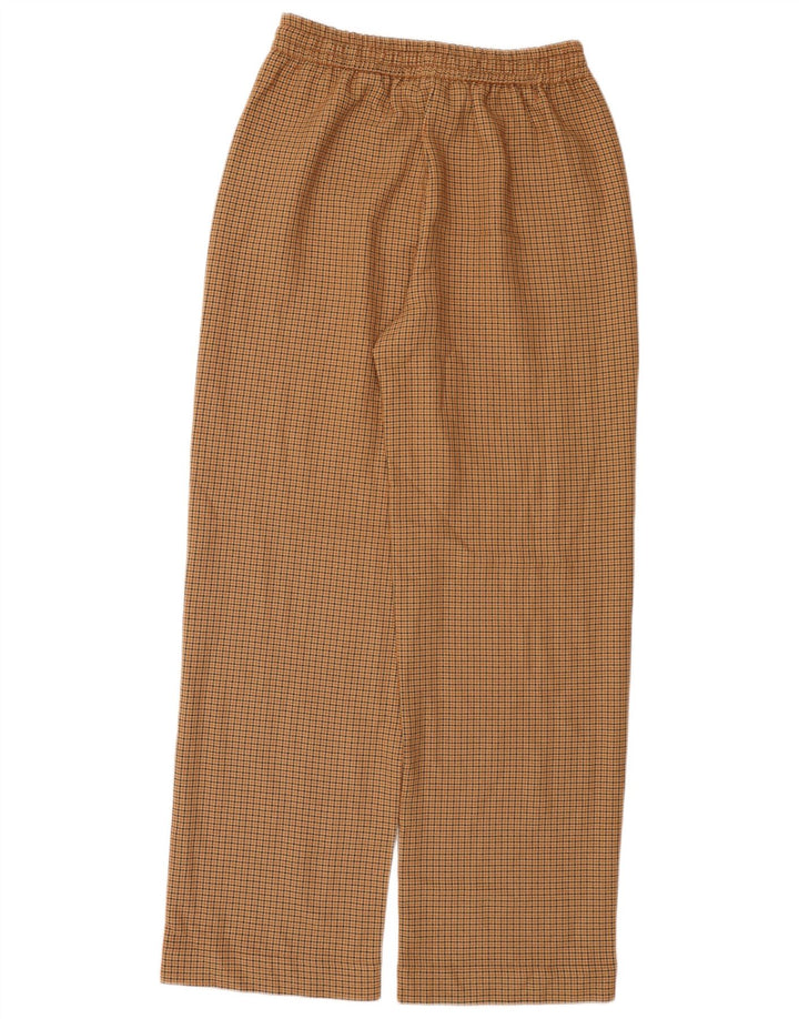 Zara Γυναικείο ίσιο Casual Παντελόνι Μεσαίο W28 L29 Καφέ Houndstooth