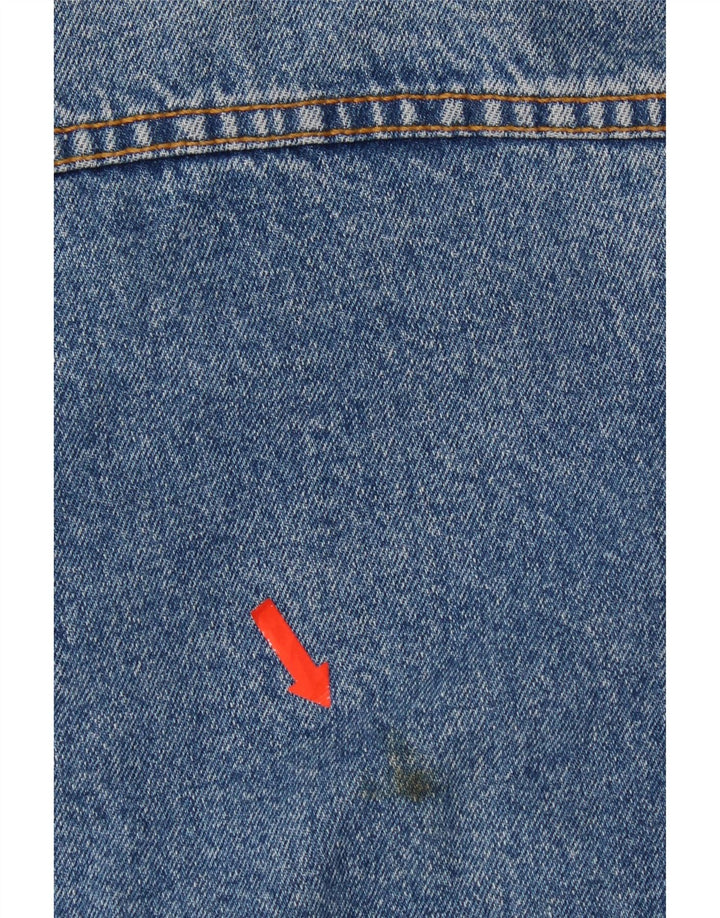 Vintage Ανδρικό Τζιν Μπουφάν UK 36 Small Blue Cotton