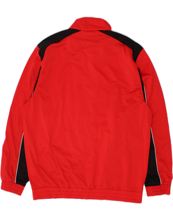 LOTTO Mens Tracksuit Top Jacket UK 44/46 Large Red Colourblock Polyester Vintage Lotto and Second-Hand Lotto from Messina Hembry 