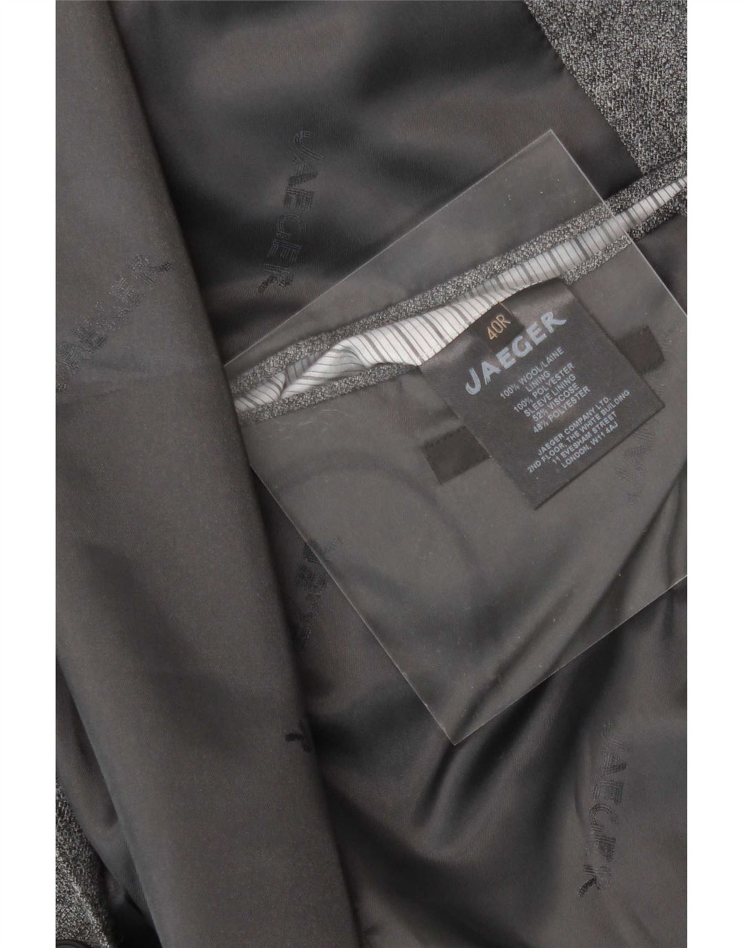 Jaeger Ανδρικό σακάκι με 2 κουμπιά UK 40 Large Grey Wool