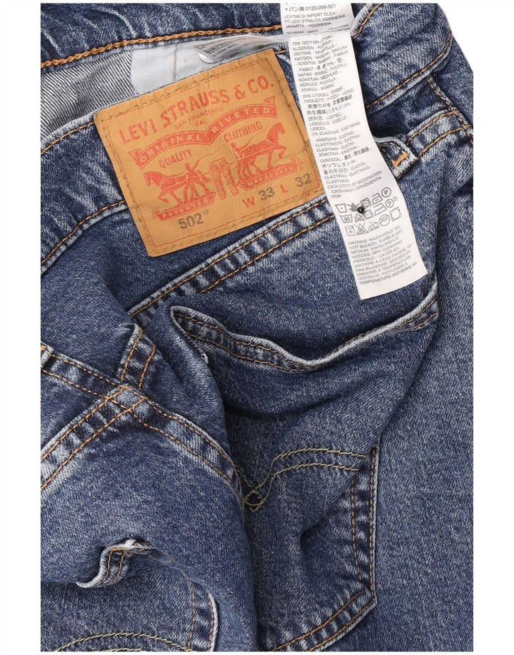 Levi's Mens 502 Tapered Jeans W33 L29 Blue Cotton