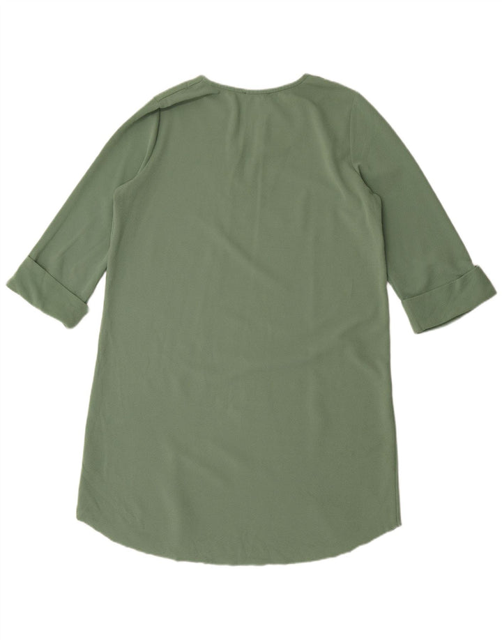 Zara Γυναικείο φόρεμα με μανίκια 3/4 Oversized Shift UK 10 Small Green