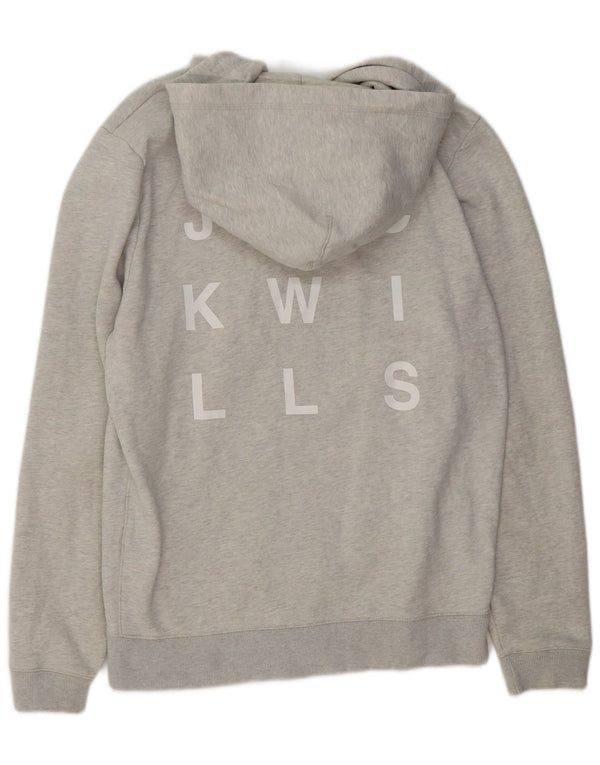 Ανδρικό πουλόβερ με κουκούλα με φερμουάρ Jack Wills XL Γκρι βαμβακερό
