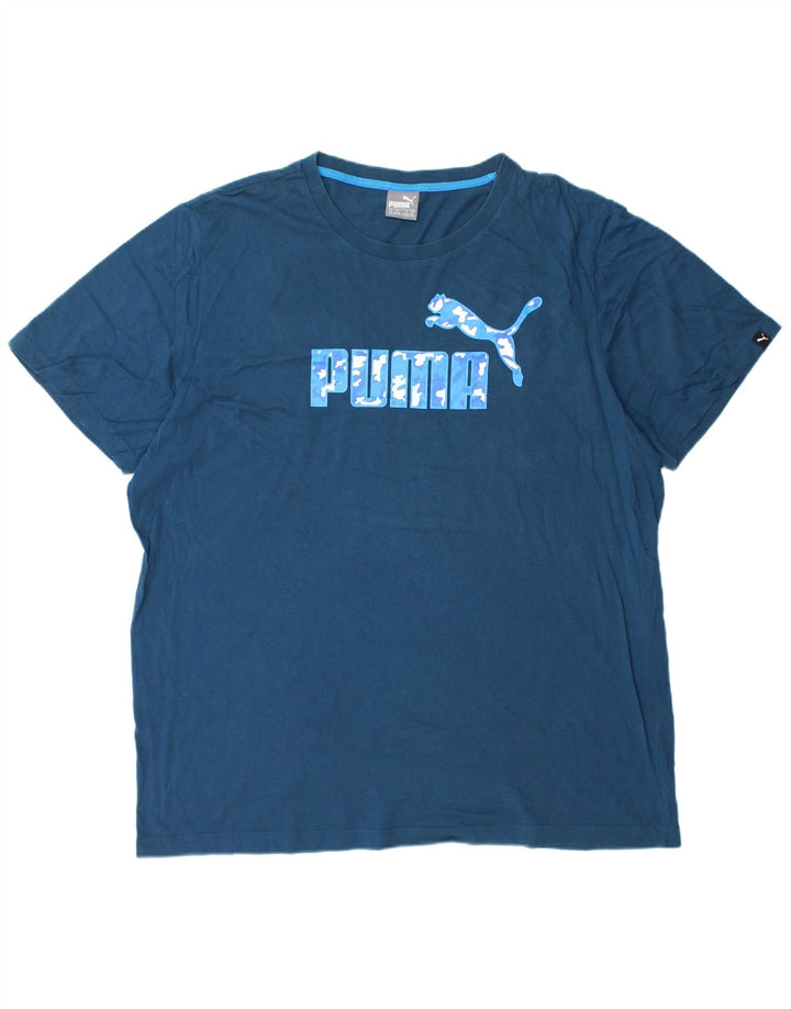 Ανδρικό γραφικό T-Shirt PUMA Top 2XL Navy Blue