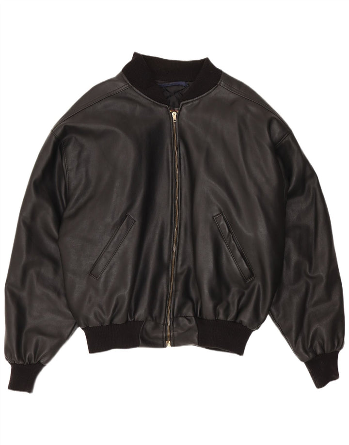 Vintage Ανδρικό Δερμάτινο Μπουφάν UK 42 XL Μαύρο