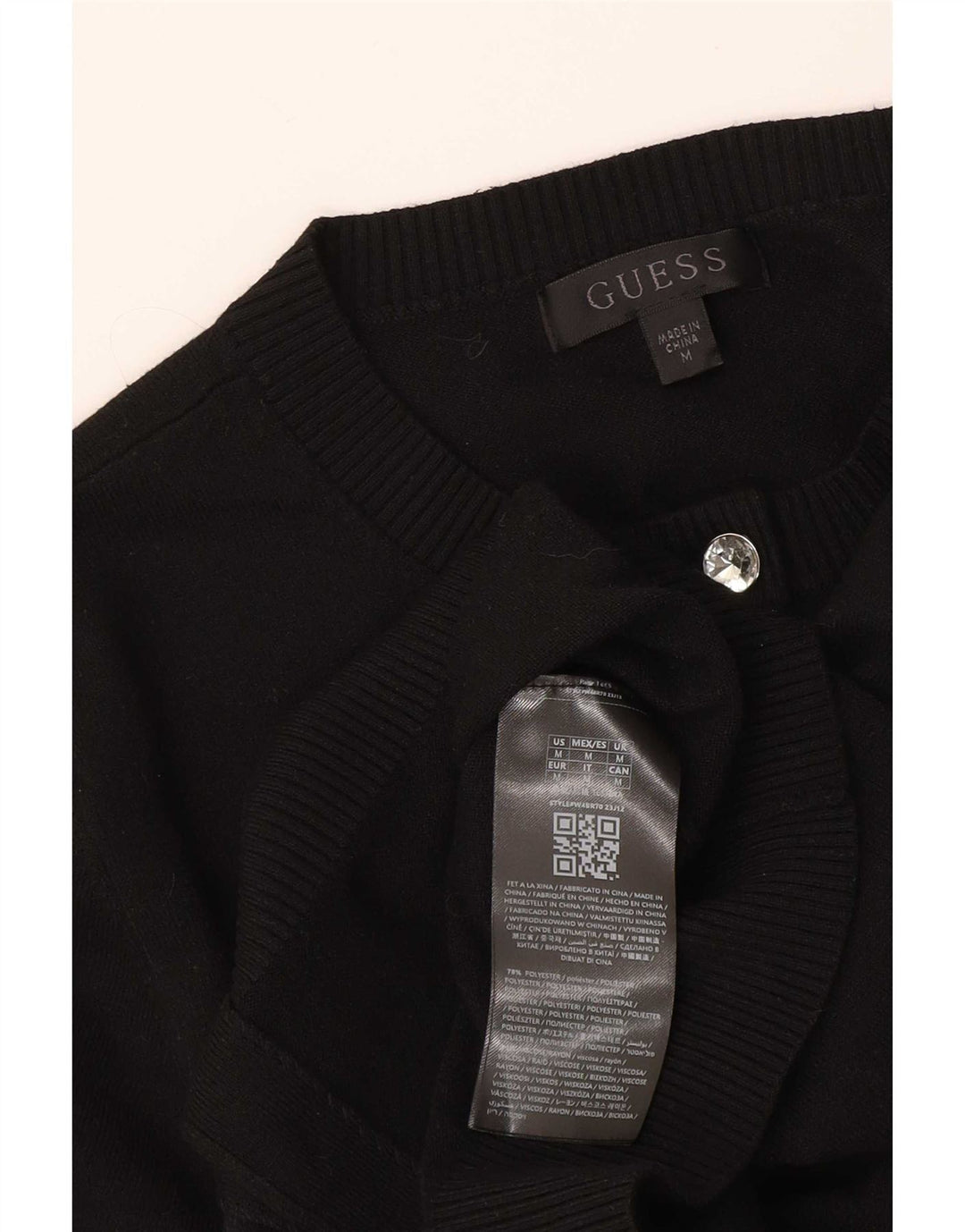 Guess Γυναικεία ζακέτα Crop UK 12 Medium Black Polyester